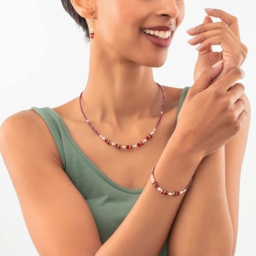 Sparkling Princess Gold and Red Necklace - Image 4