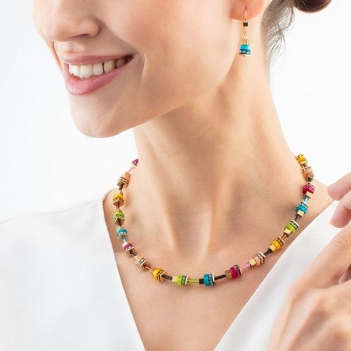 Boho Sunset Cube Rainbow Necklace - Image 4