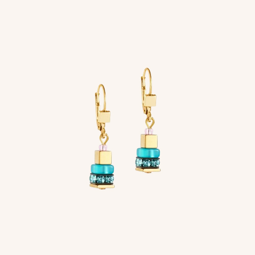 Boho Sunset Cube Rainbow Earrings
