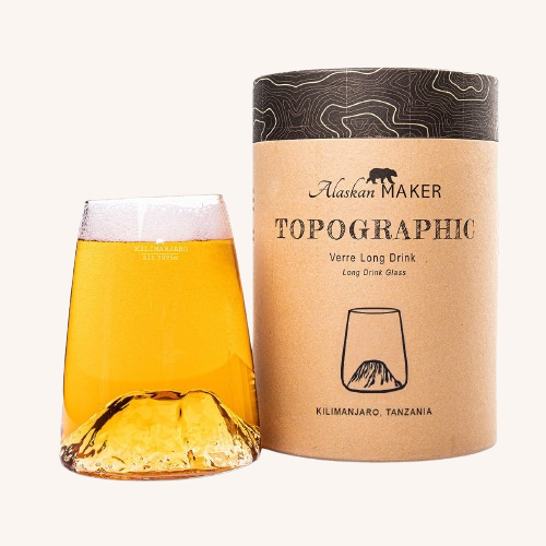 Topographic Glass – Mount Kilimanjaro