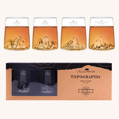 Topographic Shot Glasses – Set of 4