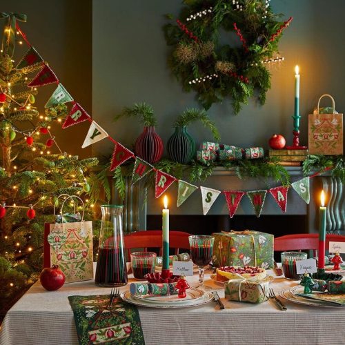 Folklore Merry Christmas Felt Bunting