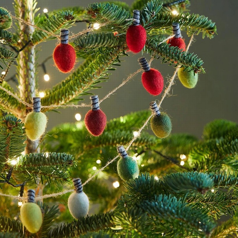 Folklore Felt Light Bulb Garland
