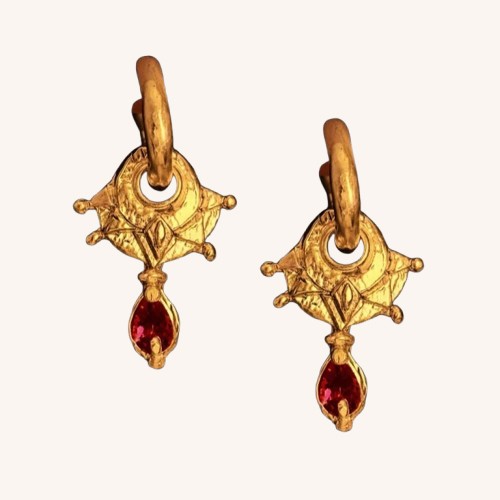 The Ruby Woo Harlequin Hoop Earrings