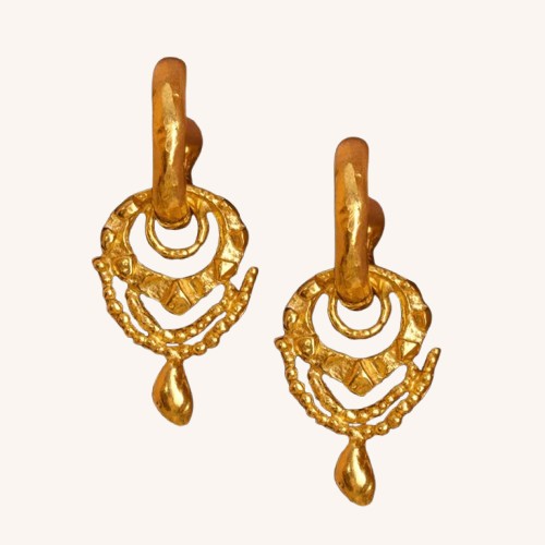 The Rope of Pearls Hoop Earrings