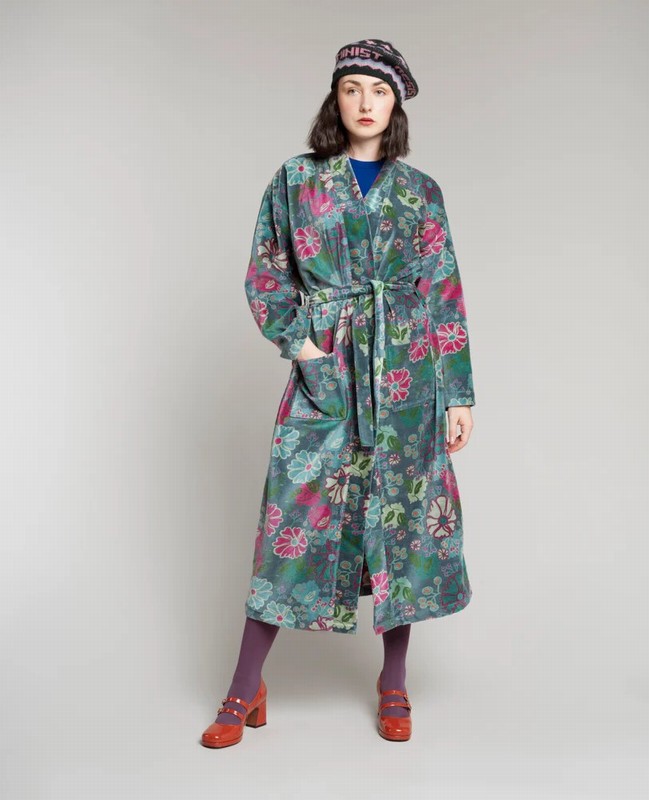 Velvet Bathrobe – Cosmos Teal