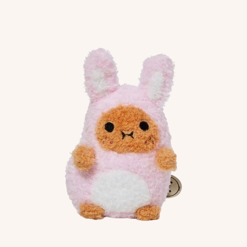 Mini Sitting Plush Toy – Pink Rabbit Ricespud