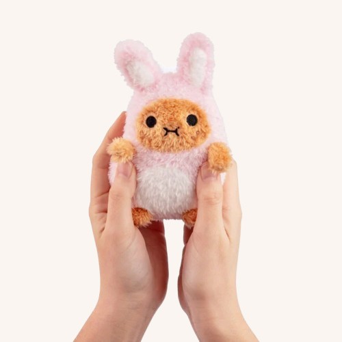 Mini Sitting Plush Toy - Pink Rabbit Ricespud - Image 3