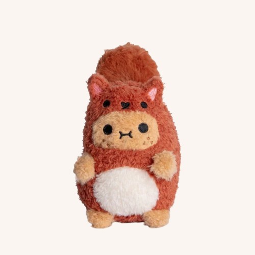 Mini Sitting Plush Toy – Red Squirrel Ricespud