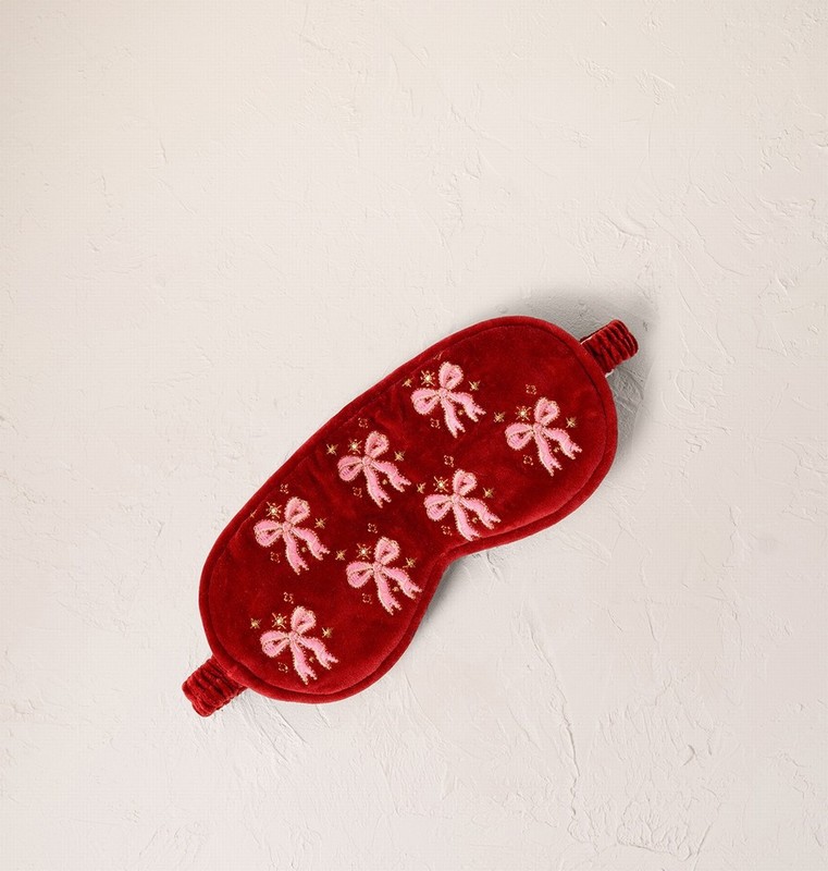 Dazzling Bows Rouge Velvet Eye Mask