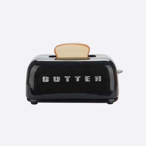Balvi Ceramic Butter Dish - Black - Image 3