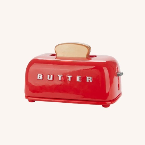 Balvi Ceramic Butter Dish – Red