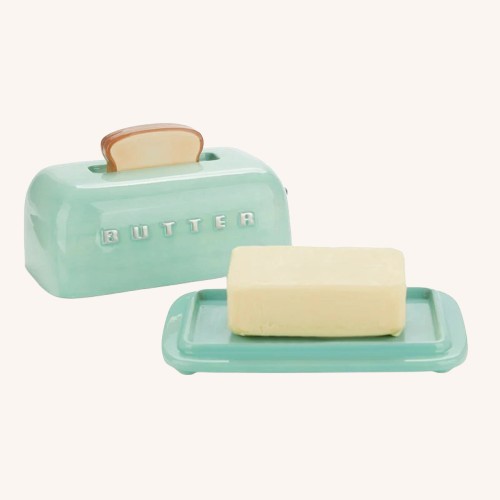 Balvi Ceramic Butter Dish - Turquoise - Image 2