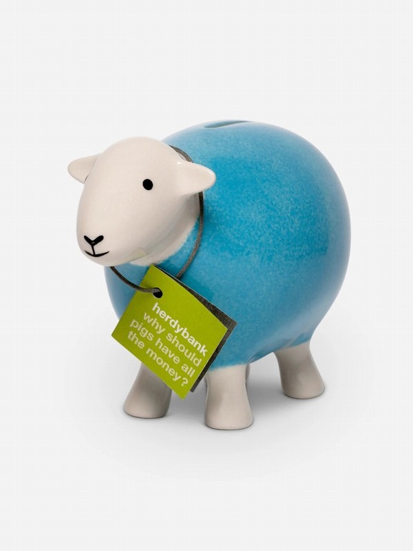 Sheep Money Box Blue