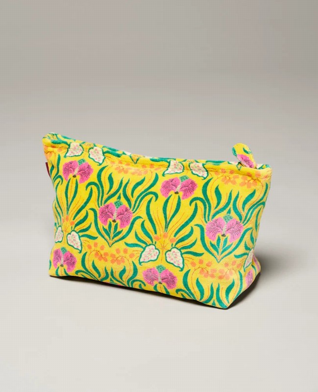 Velvet Washbag XL – Muguet Yellow