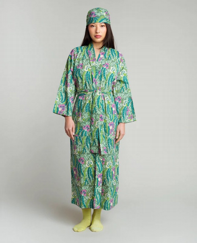 Cotton Bathrobe – Allegria Green