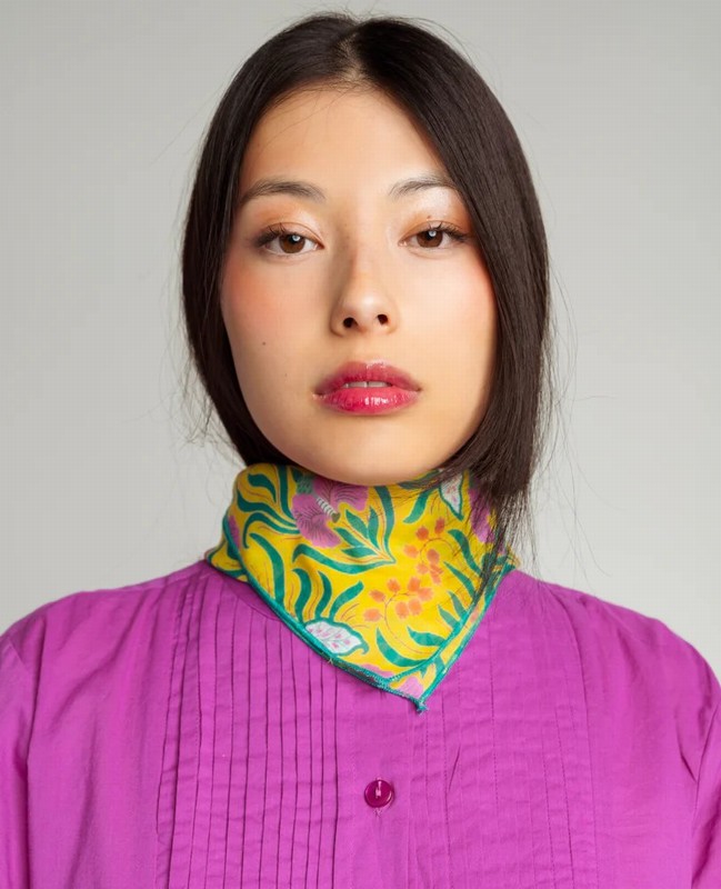 Square Scarf - Muguet Yellow - Image 3