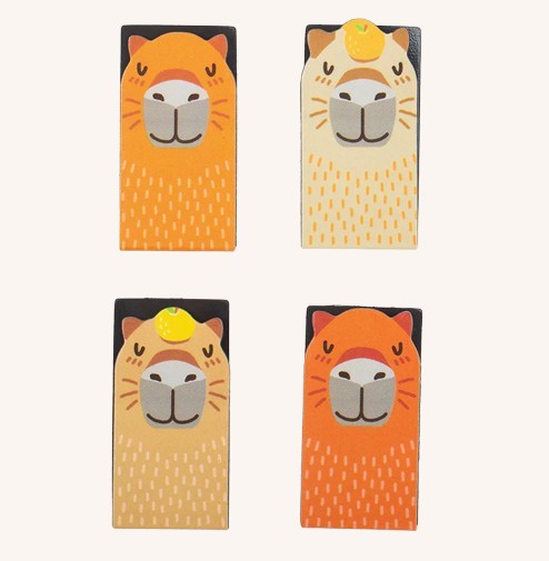 Capybara Magnetic Bookmarks