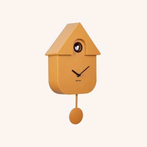 Wall Clock Modern Cuckoo - Ochre - Image 3