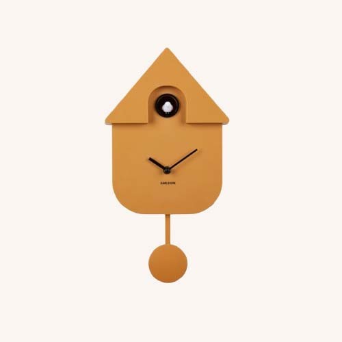 Wall Clock Modern Cuckoo – Ochre