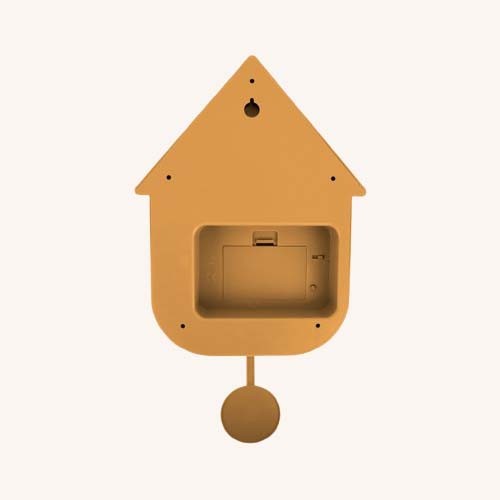 Wall Clock Modern Cuckoo - Ochre - Image 2