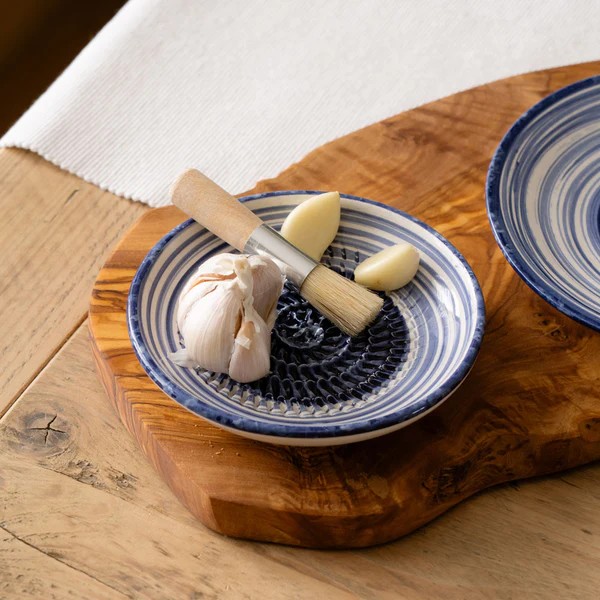 Ceramic Garlic Grater & Brush Set – Ripple