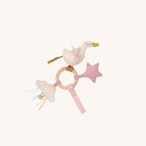 Swan Wooden Ring Rattle