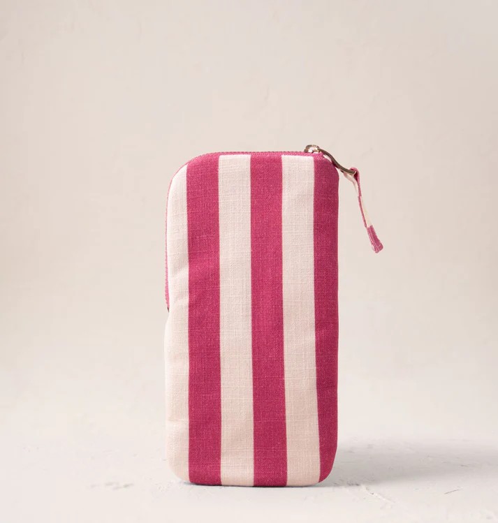 Tulip Stripe Pink Cotton Glasses Case - Image 2