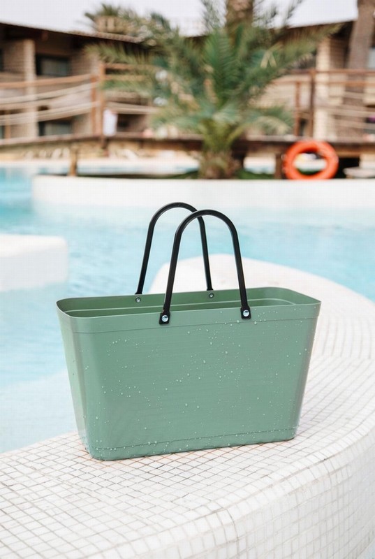 Green Plastic Large Olive Bag - Image 2