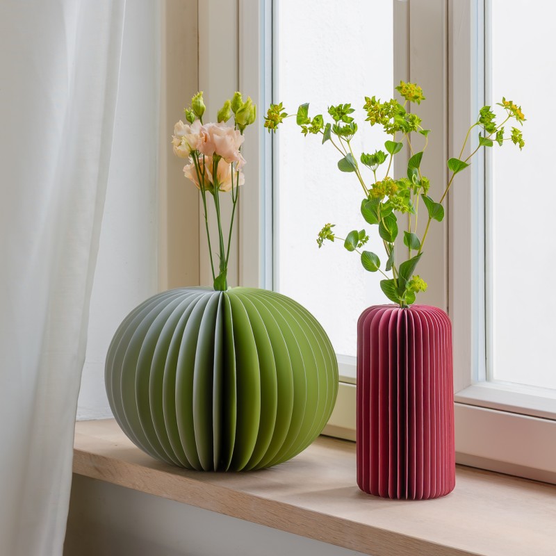 Yuki Paper Vase Sage