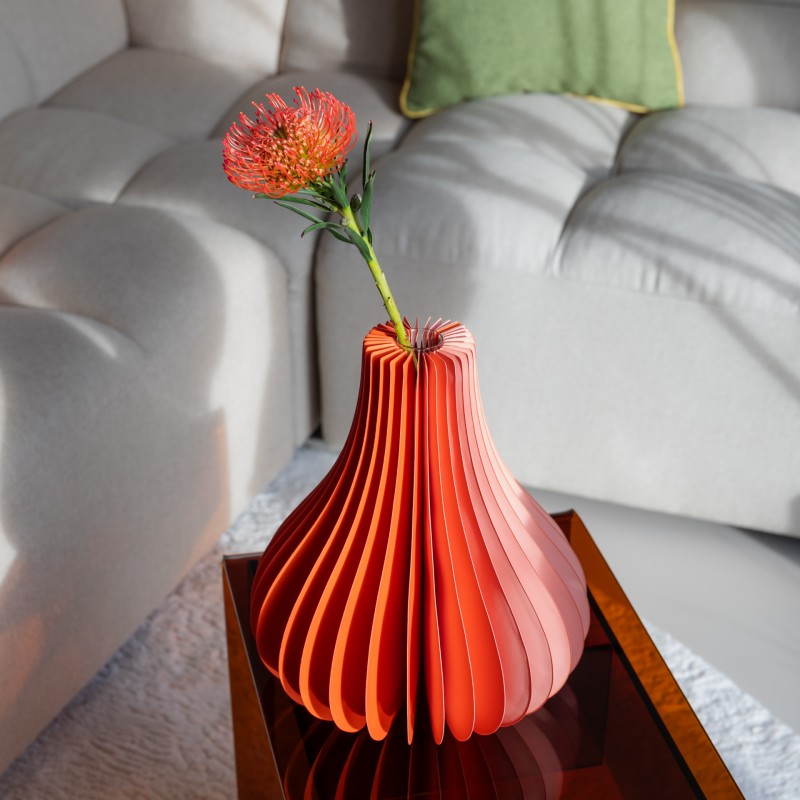Yuki Paper Vase Orange - Image 2