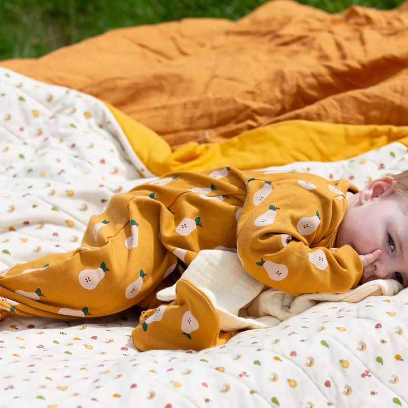 Summer Pears Zip Organic Babygrow - Image 4