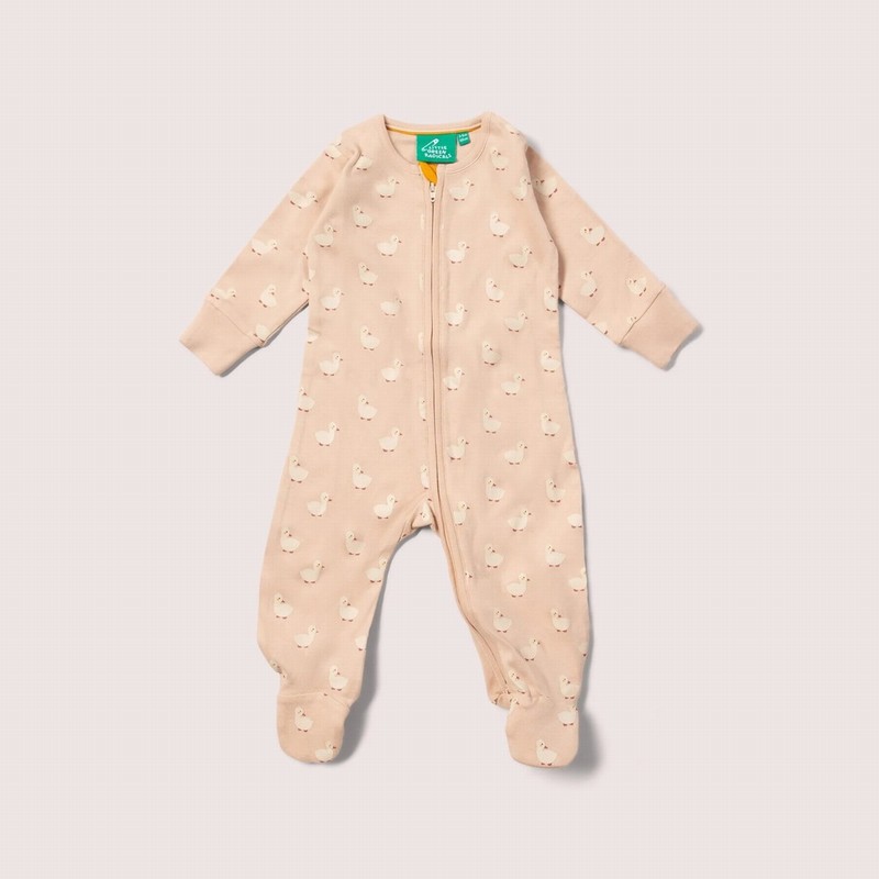 Puddle Ducks Zip Organic Babygrow