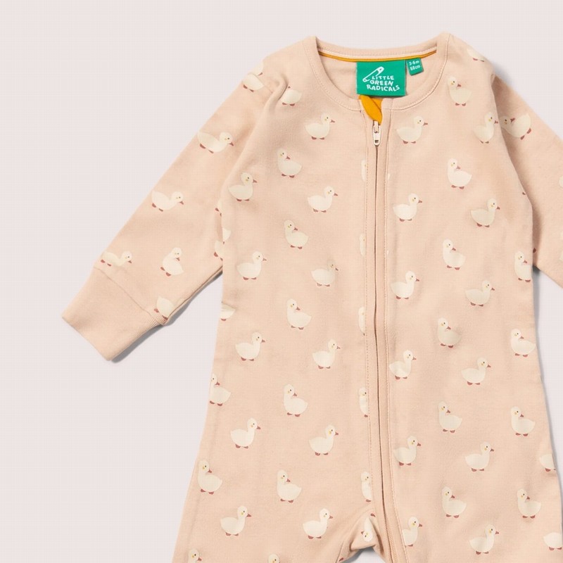 Puddle Ducks Zip Organic Babygrow - Image 2