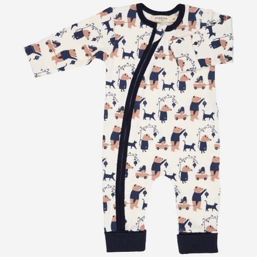 Zip Romper - Animal Procession