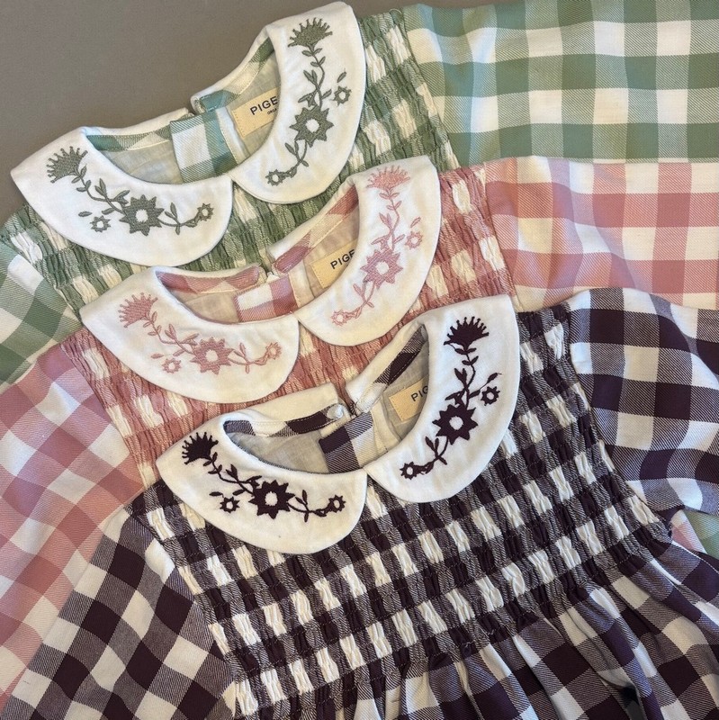 Gingham Dress - Fig - Image 3