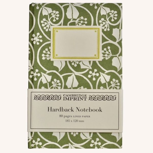 Hardback Notebook –  Ivy Stripe Sage Green