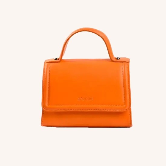 Tina Leather Handbag - Orange
