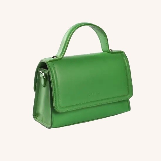 Tina Leather Handbag - Jellybean Green - Image 2