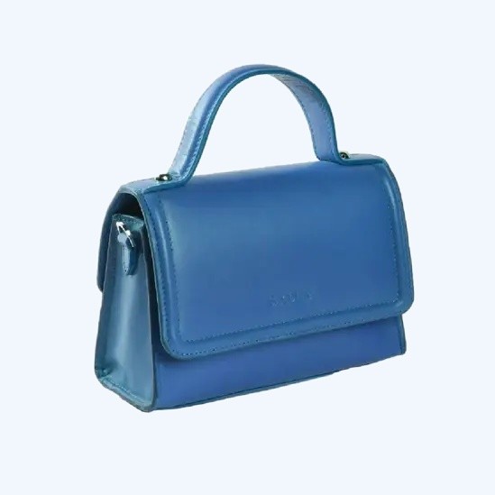 Tina Leather Handbag - Electric Blue - Image 2
