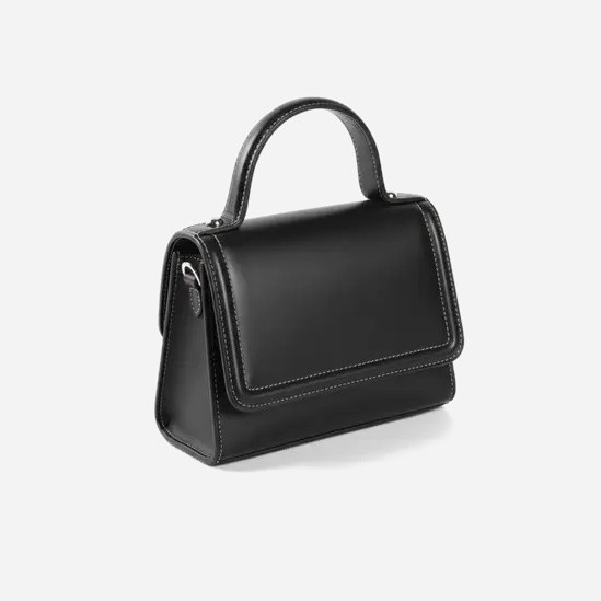 Tina Leather Handbag - Black - Image 2