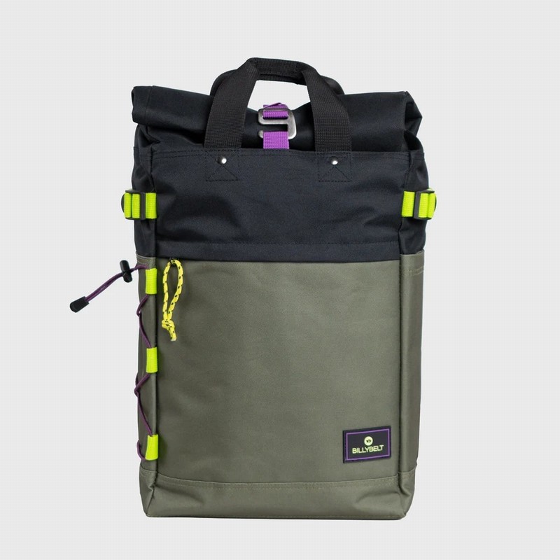 Rolltop Backpack Khaki & Black