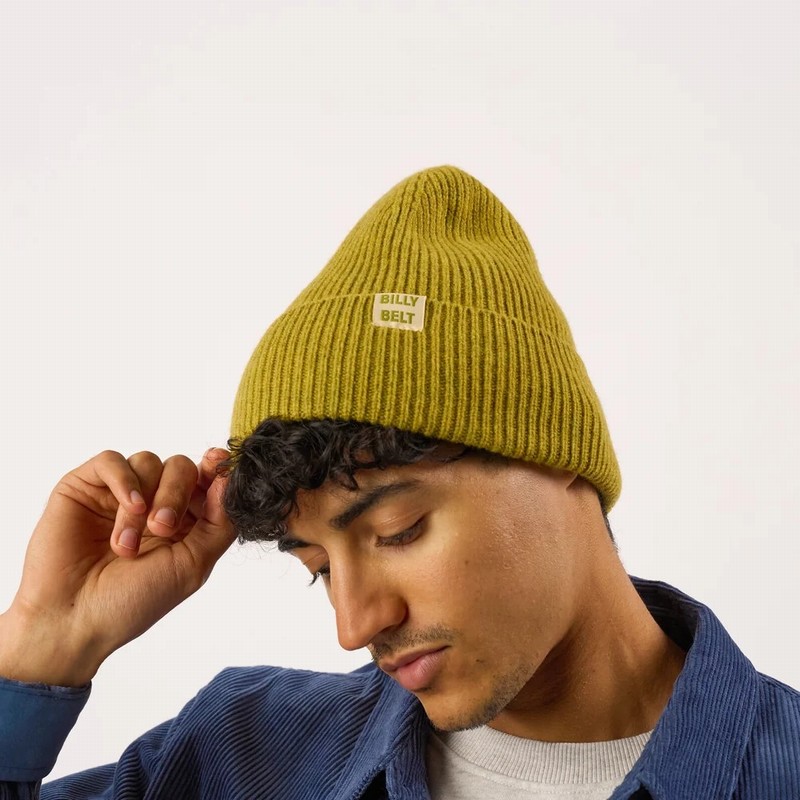 Beanie 100% Lambswool - Olive Green - Image 3