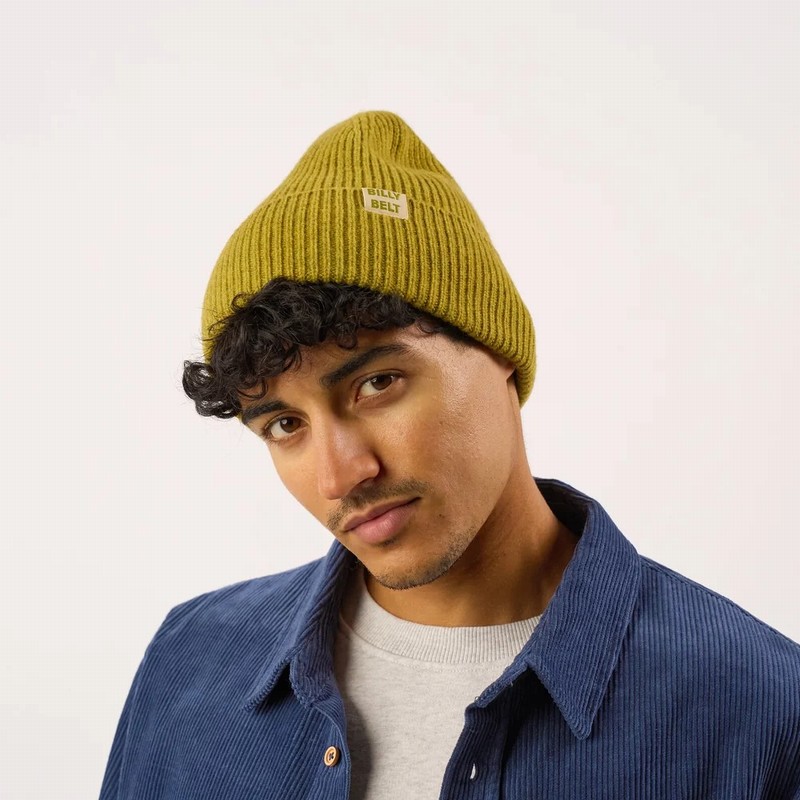 Beanie 100% Lambswool - Olive Green - Image 2
