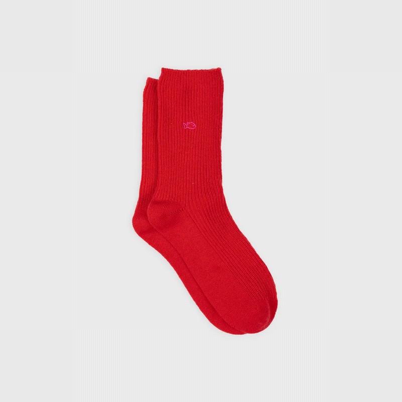 Angora Socks Red