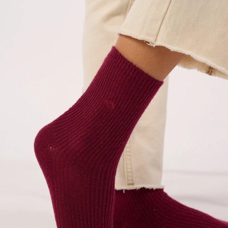 Angora Socks Aubergine - Image 4