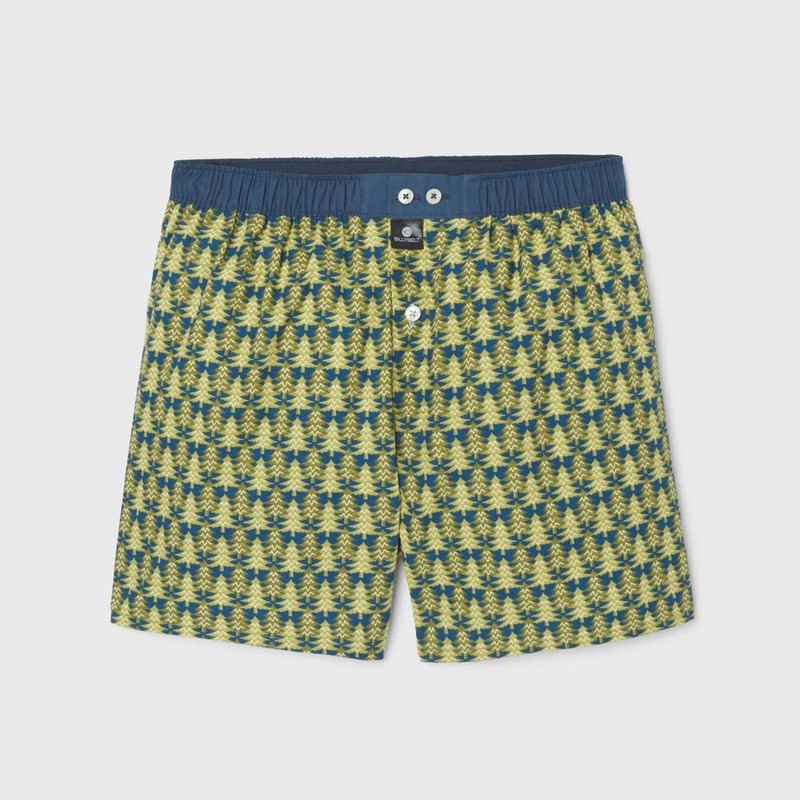 Cotton Boxer Shorts Pine Forest