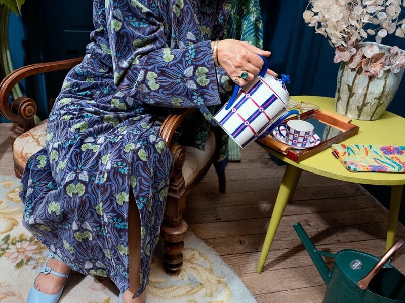 Velvet Bathrobe - Muguet Blue - Image 2