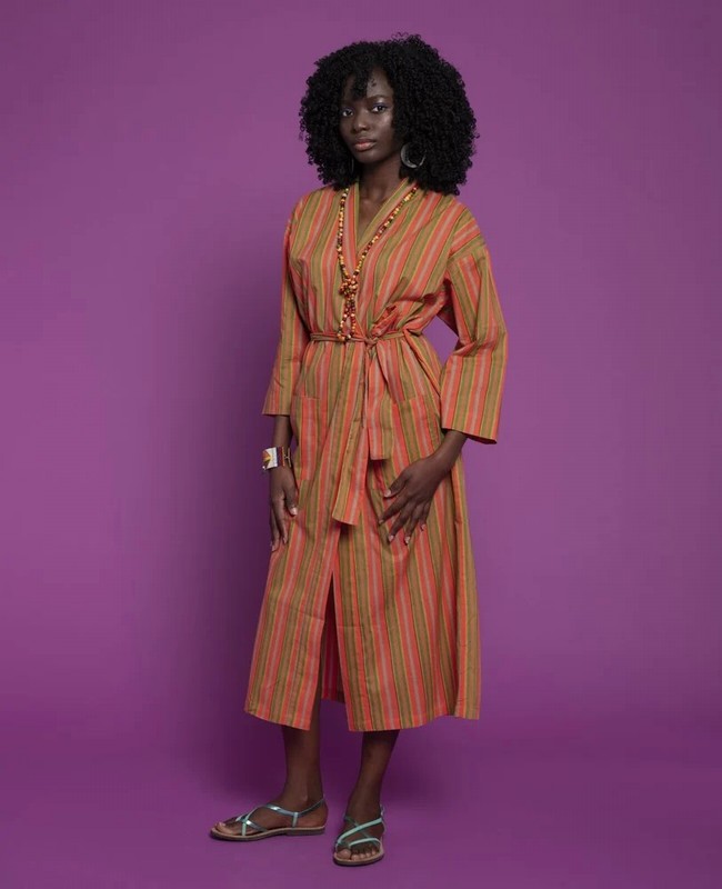 Cotton Bathrobe - Margate Coral - Image 2