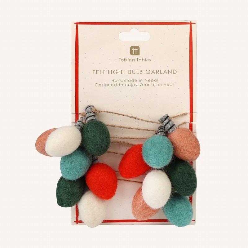 Felt Light Bulb Bunting – Bright